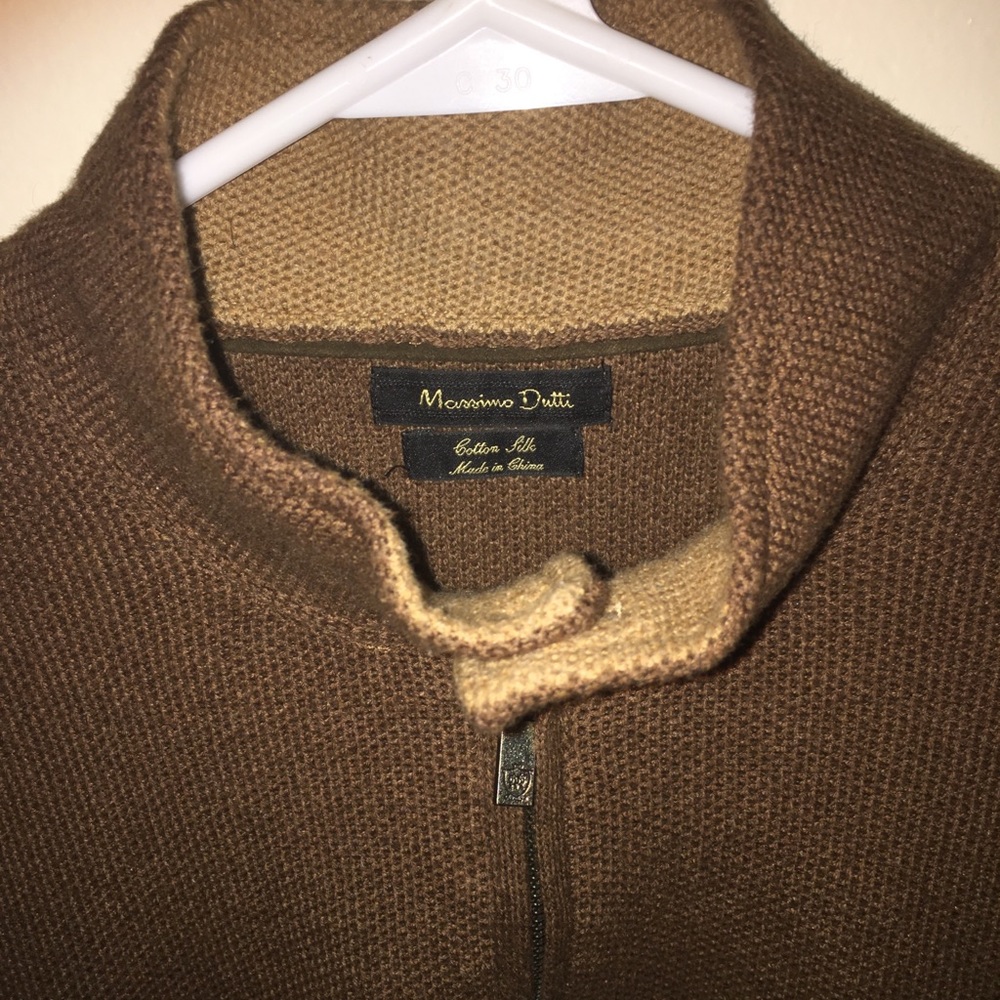 Brown Button neck Sweater